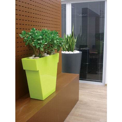 Il Vaso Nero - 66 / 20 h 55 cm Vaso decorativo in polietilene originale Slide colorato giardino di design esterno interno bar ristorante hotel (1/5)