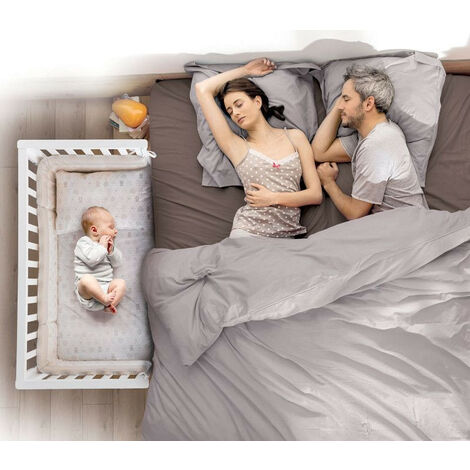 Lettino Contact Azzurra Design  Bianco  lettino per neonati sponde regolabili culla per bambini barriera di sicurezza in legno