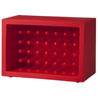 Bachus Rosso fiamma originale Slide di design porta bottiglie vino polietilene moderno colorato soggiorno sala da pranzo made in Italy