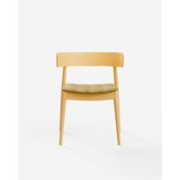 Chloe Marrone scuro - Tessuto Oreo - Giallo sedia colorata legno tessuto design elegante sala da pranzo salotto moderna cucina ristorante bar