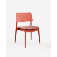 Donna Camello - Ecopelle Mozart - Tortora sedia colorata legno tessuto design elegante sala da pranzo salotto moderna cucina ristorante bar