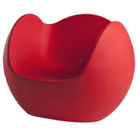 Blos Rosso fiamma originale slide di design per giardino esterno interno colorata moderna polietilene made in Italy sedia seduta poltrona