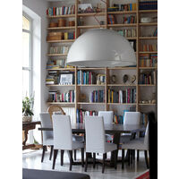 Cupole Grigio elefante - Luce calda - Ø 200 lampada a sospensione originale Slide a soffitto di design colorata in polietilene per sala da pranzo soggiorno cucina bar ristorante hotel