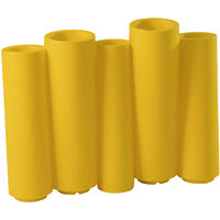 Bamboo Giallo zafferano Vaso decorativo in polietilene originale Slide colorato giardino di design esterno interno bar ristorante hotel