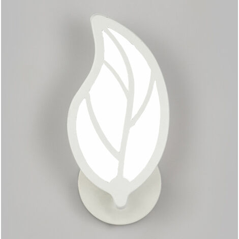9W Lámpara de Pared Led Simple Apliques de Pared Moderna Forma de La Hoja para Escalera Pasillo Salón (Blanco frio)