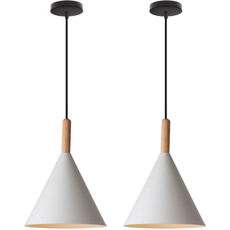 2X Lustre Retro Colgante de Luz Antigua Moderna (Blanco) Lámpara de Techo Industrial Lámpara Colgante Vintage Base E27 para Casa de Campo Restaurante 2X Lustre Retro Colgante de Luz Antigua Moderna (Blanco) Lámpara de Techo Industrial Lámpara Colgante Vintage Base E27 para Casa de Campo Restaurante