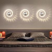3W Led Lámpara de Pared Aluminia Moderna Aplique de Pared para Salón Dormitorio Baño Pasillo (Blanco Cálido)