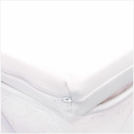 Topper 80x190 cm per materasso in MemoryFoam - alto 10 cm, sfoderabile,  tessuto AloeVera Correttore H10