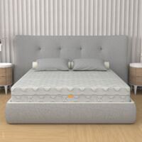 Materasso Sfoderabile Memory Foam e Molle Insacchettate, 80x200 alto 25 cm - Ortopedico, Rivestimento Silver - Box System, 100% Made in Italy Sensation