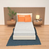 Materasso Memory Foam Singolo 80x195, Alto 21 cm - 4 Strati, Dispositivo Medico, Rivestimento Pure Bora