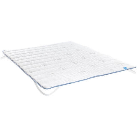 Topper X Cool Efecto frío Relleno fibras y espuma Transpirable Alta frescura Confort extra Firmeza media Mejora descanso  160x190 cm