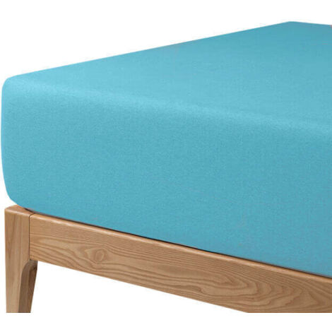Sabana Bajera protectora transpirable hasta grosor 30 cm  90 cm - Celeste