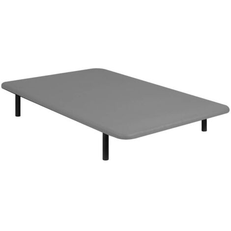 Base tapizada malla 3D reforzada con 5 barras transversales  Gris - 120x190 cm