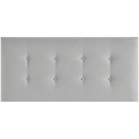 Cabezal de cama Etna tapizado en tela Cama de 150 - Gris-Etna-(90)