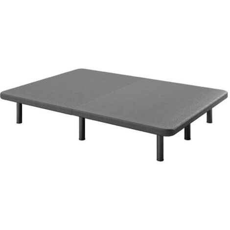 Base tapizada partida Malla 3D Transpirable Gris con patas 105x190 cm (1/2)