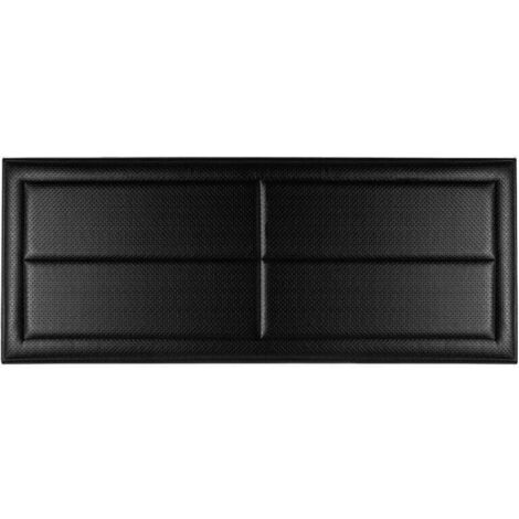 Cabecero de cama Camila tapizado polipiel Negro - Cama de 180 (1/2)