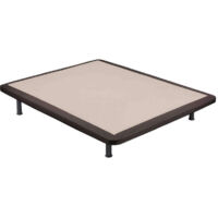 Base tapizada Poli-piel reforzada 5 barras transversales Wengue - 160x200 cm (2 de 80x200)