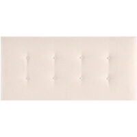 Cabezal de cama Etna tapizado en tela Cama de 150 - Crudo-Etna-(21)