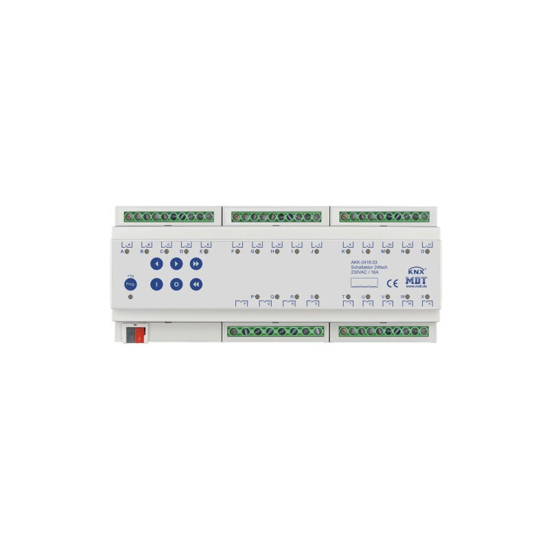 EIB, KNX, ACTIONNEUR DE COMMUTATION 24 FOIS, 12SU MDRC, 16A, 230VAC ...