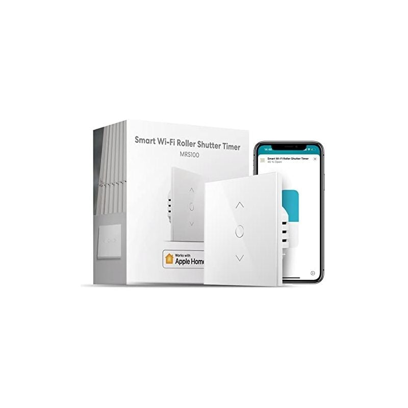 INTERRUPTEUR VOLET ROULANT CONNECTÉ (FIL REQUIS), INTERRUPTEUR DE RIDEAU COMPATIBLE AVEC HOMEKIT, ALEXA ET GOOGLE HOME, CONTRÔLE
