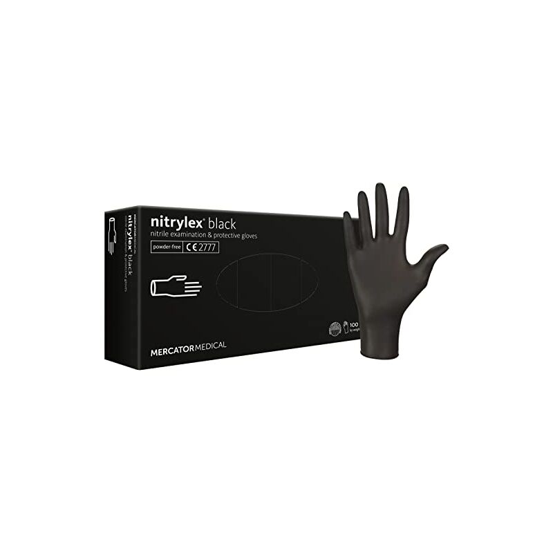 Le meilleur gant nitrile noir - EBONY - Tailles XS-S-M-L-XL 