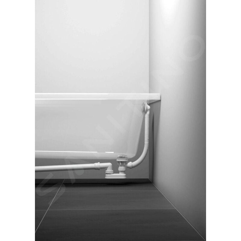 kielle Garnitures de vidage - Garniture de vidage et trop-plein pour  baignoire avec remplissage, longueur 570 mm, chrome 11601030