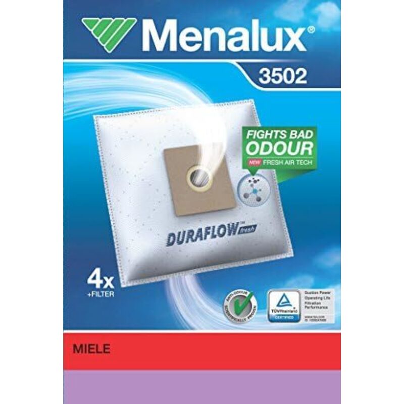 Menalux Duraflow 3502 - Sacchetti per aspirapolvere
