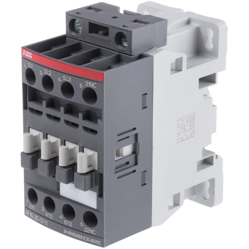 Contacteur De Puissance ABB A16-30-01 3NO + 1NC - 30A 230V AC - Raccordement à Vis Pour Circuits électriques - 2
