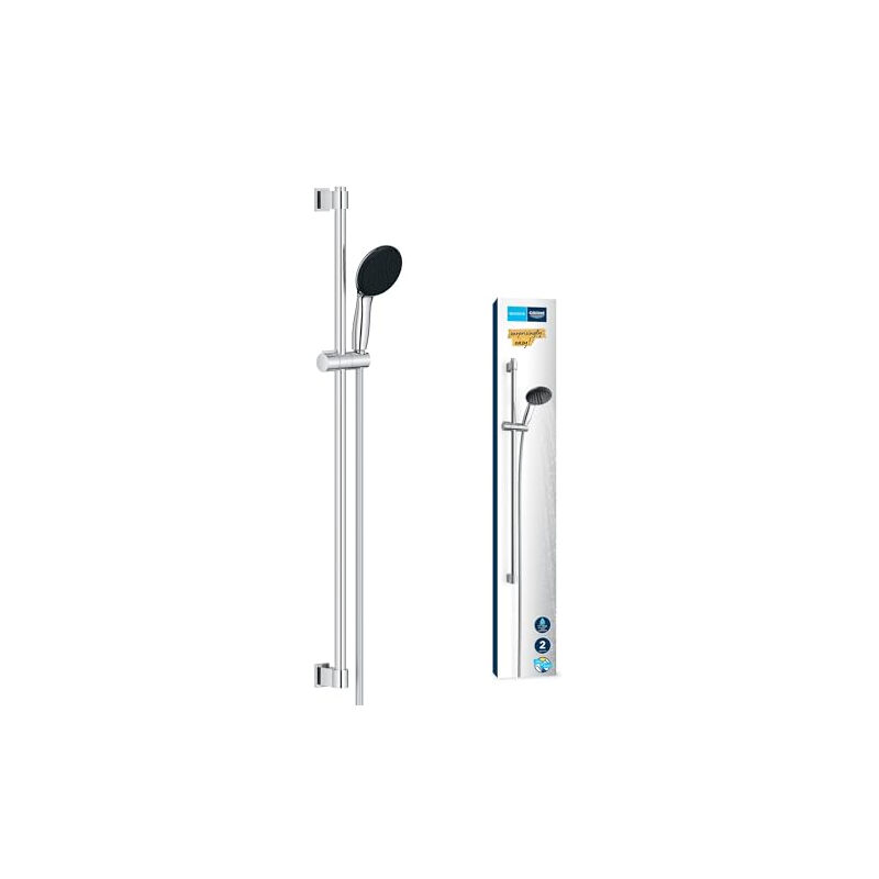 SET DE POMMEAU DE DOUCHE, BARRE ET FLEXIBLE, 2 JETS, CHROME GROHE 26954001