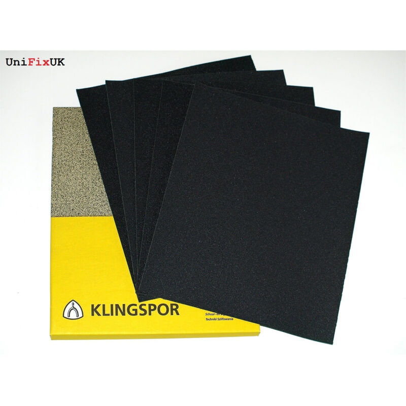 KLINGSPOR HUMIDE ET SEC FEUILLES DE PAPIER ABRASIF AUTOMOTIVE PS8 A 230 X 280 MM///GRAIN 1200 269334