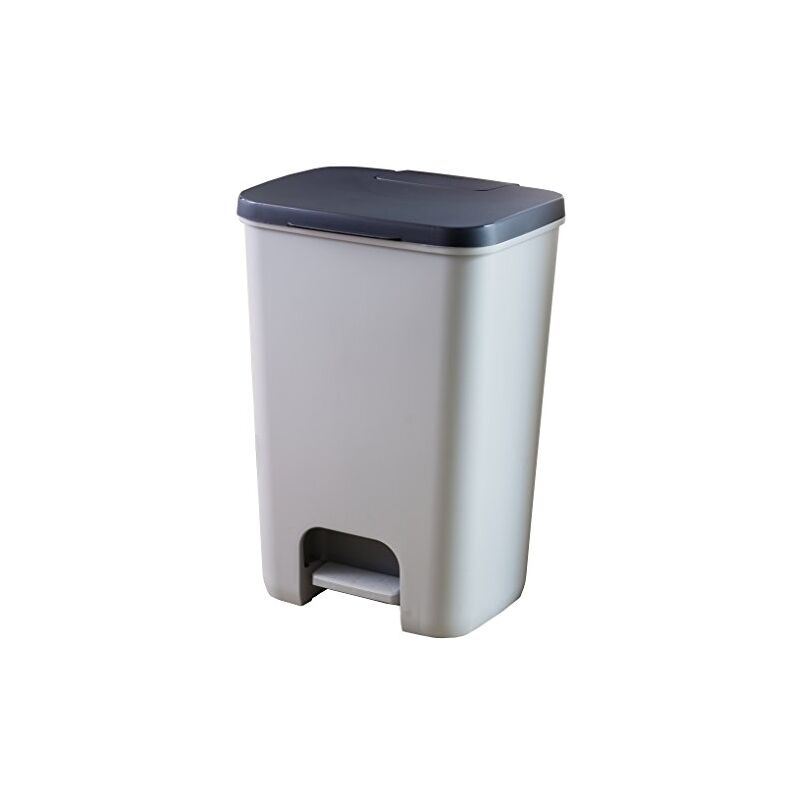 CURVER 00759-686-00 ESSENTIALS POUBELLE PLASTIQUE GRIS FONCÉ/GRIS CLAIR 30,3 X 29,4 X 42,8 CM 20 L