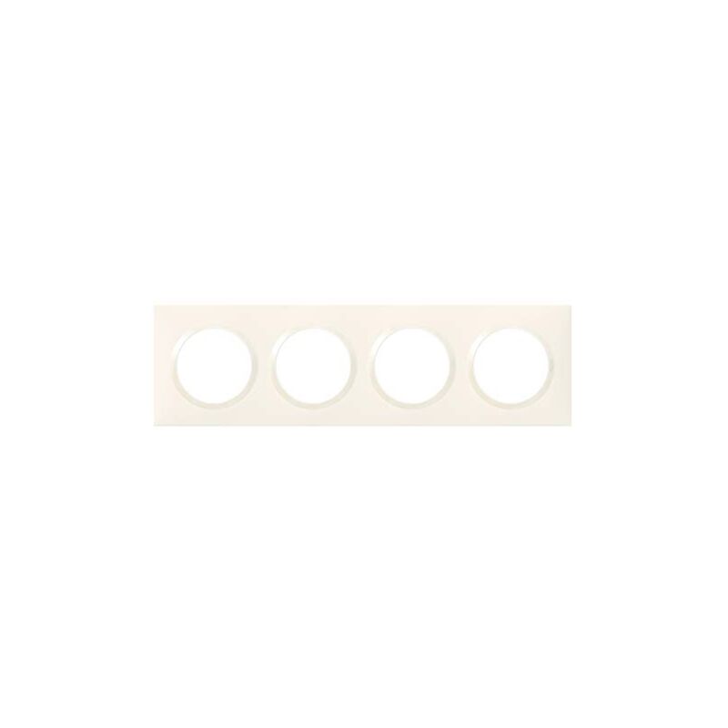 LEGRAND 600904 PLAQUE CARRÉE DOOXIE 4 POSTE, EMBALLAGE BLISTER, FINITION BLANC LEG600904