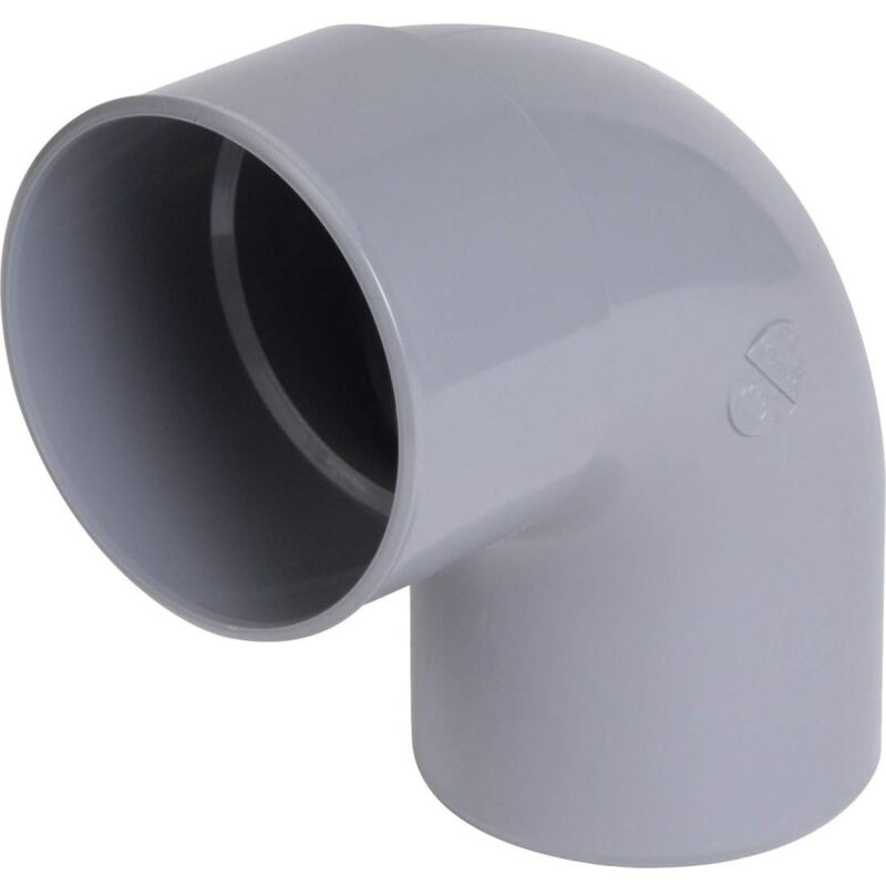 COUDE Ø 40 MM, MÂLE-FEMELLE À 87°30, À COLLER, GRIS, EN PVC NICOLL