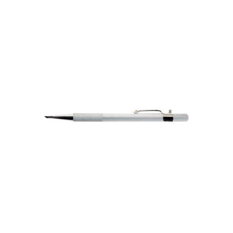 TRANSOTYPE Petit cutter Aluminium précision avec bouton poussoir 140 mm