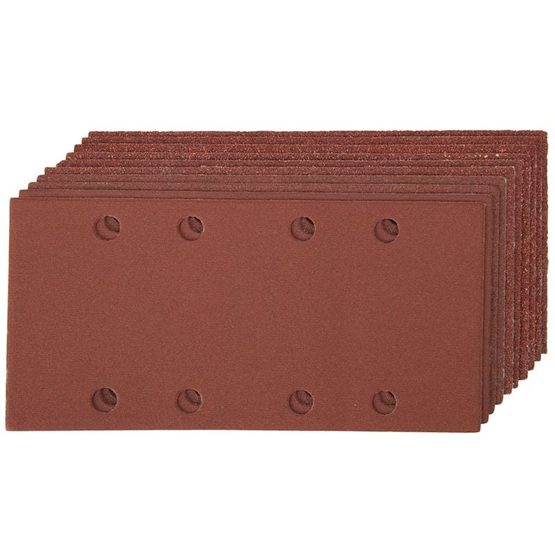 10 1/3 FEUILLES ABRASIVES AUTO-AGRIPPANTES PERFORÉES GRAINS ASSORTIS SILVERLINE 892499