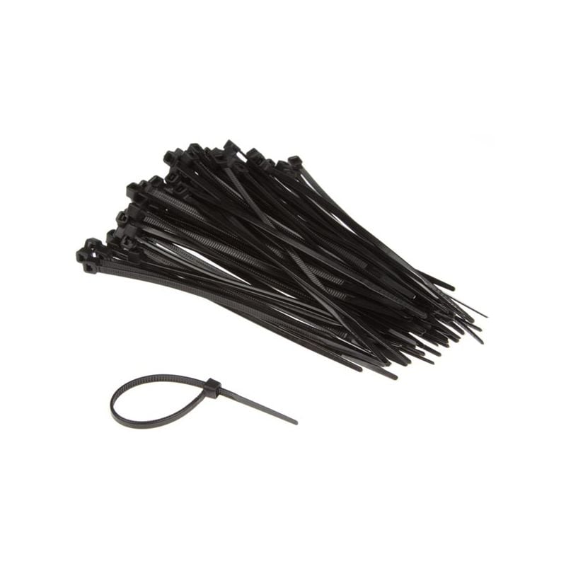 COLLIERS DE SERRAGE EN NYLON - 2.5 X 100 MM - NOIR (100 PCS) ELECTRICITY  ECTB100