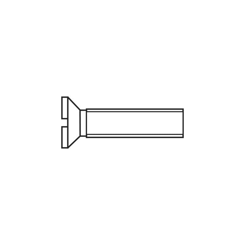 Vis M3, longueur 20 mm, tête fraisée, acier brute