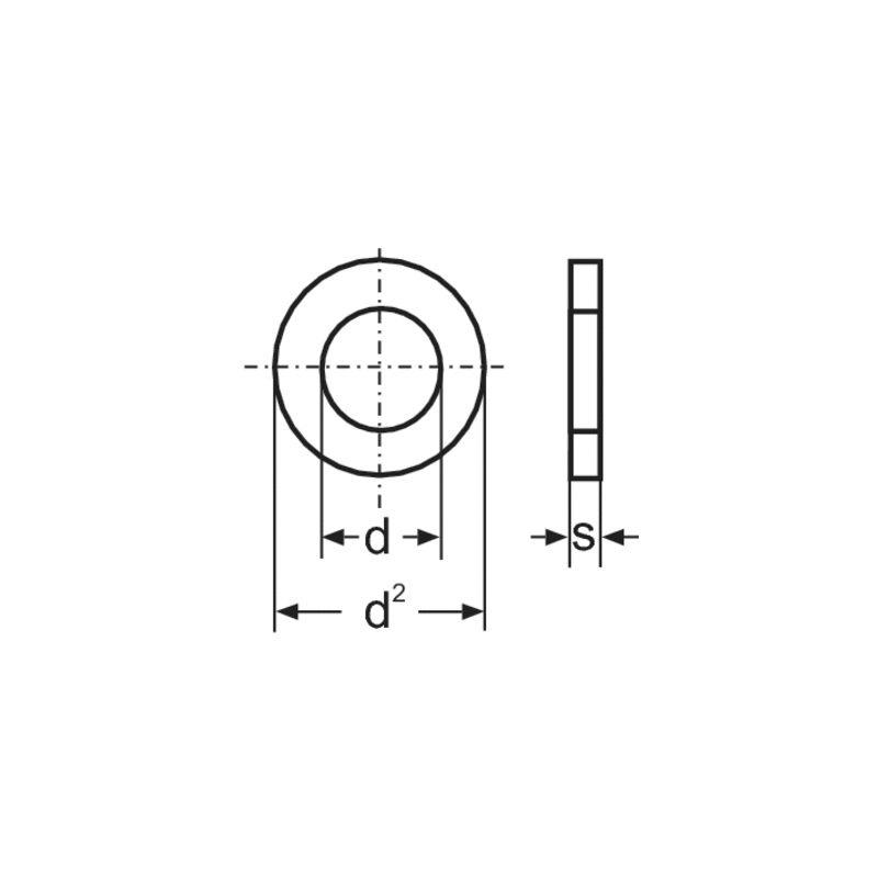 RONDELLES TOOLCRAFT 814652 DIN 125 Ø INTÉRIEUR: 4.3 MM M4 ACIER GALVANISÉ 100 PC(S)