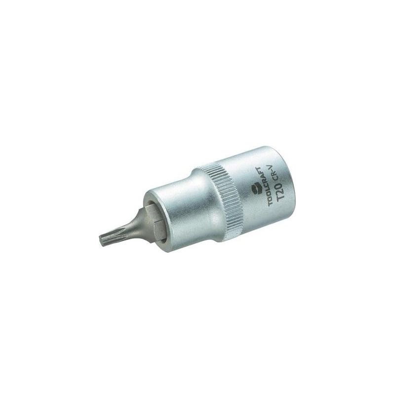 DOUILLE 12,5 MM (1/2'') AVEC PROFIL TOOLCRAFT 816162 1/2'' (12.5 MM) PROFIL T : T20 LONGUEUR 55 MM