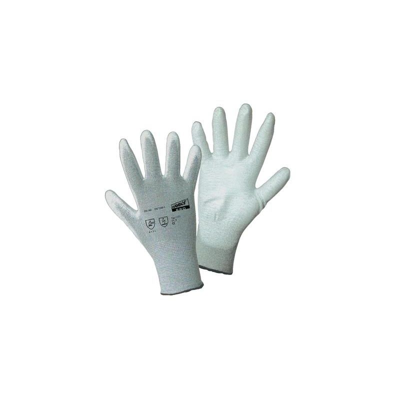 Gants manutention fine - polyuréthane antistatique sur support nylon -  normes EN 388 4131 / EN 1149-1