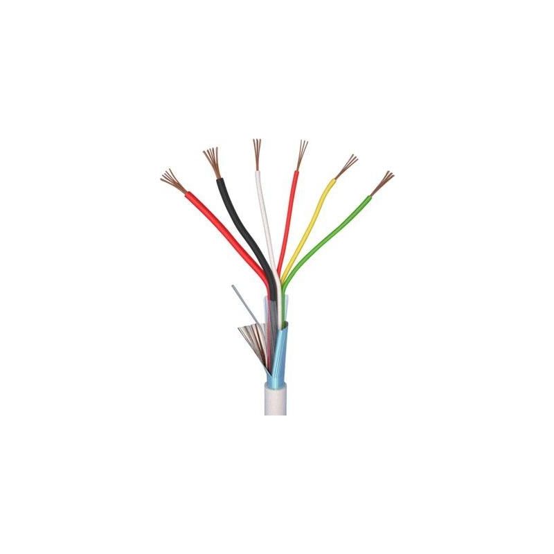 CÂBLE D'ALARME LIYY ELAN 70I141 4 X 0.22 MM² + 2 X 0.50 MM² BLANC 10 M