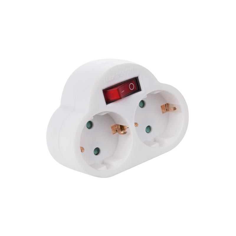 MULTIPRISE AVEC INTERRUPTEUR ON/OFF - 2 PRISES VELLEMAN EB2SWN-G
