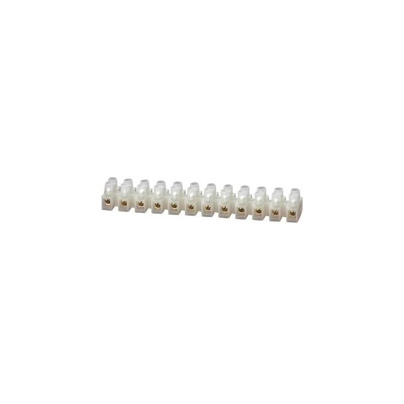 BORNIER DOMINO FLEXIBLE : 2,5-6 MM² RIGIDE : 2,5-6 MM² NOMBRE DE PÔLES : 12 610828 1 PIÈCE BLANC TRU COMPONENTS