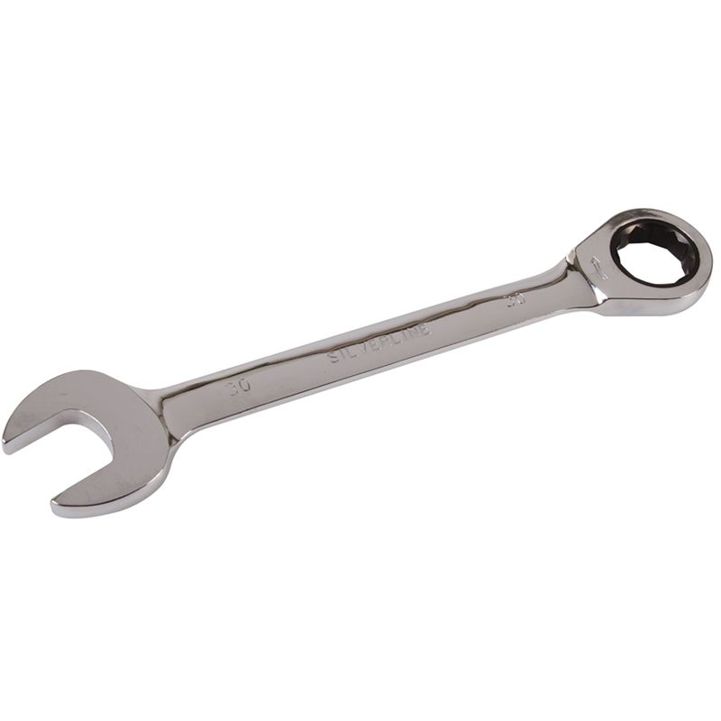 CLÉ MIXTE À CLIQUET À TÊTE DROITE 30 MM SILVERLINE 571522