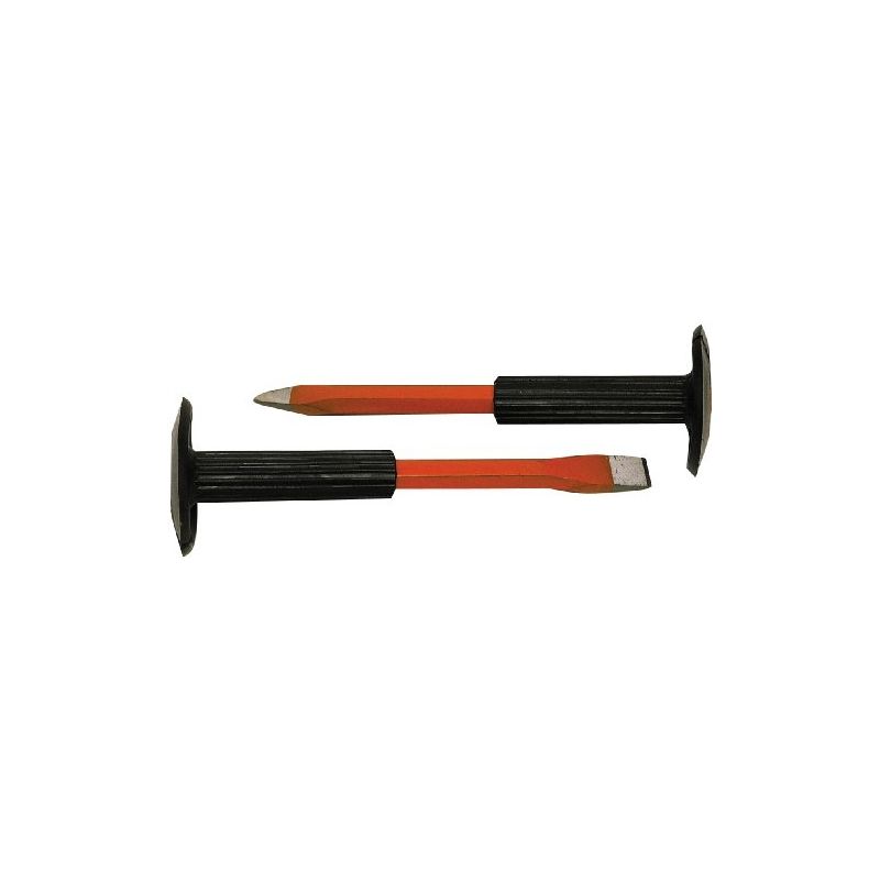 Burin Carrelage Kit Burins Jeu De 3 Burins XPOtool - Burin Plat, Pointu Et Coupe-Rivets - Poignée Antidérapante Et Pare-Main Jeu Burins XPOtool Burin Plat Sds Plus