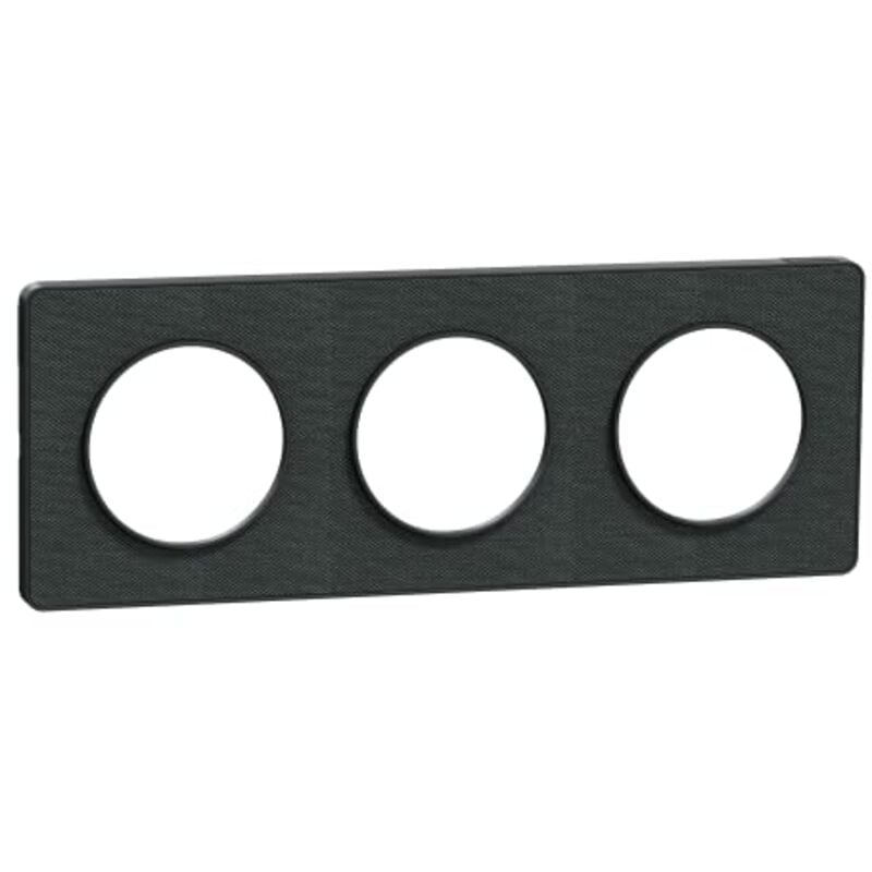 SCHNEIDER ELECTRIC - ODACE TOUCH - PLQ KVADRAT OMBRE/ANT 3 POSTES HORIZ. OU VERT. ENTRAXE 71MM - S540806KB