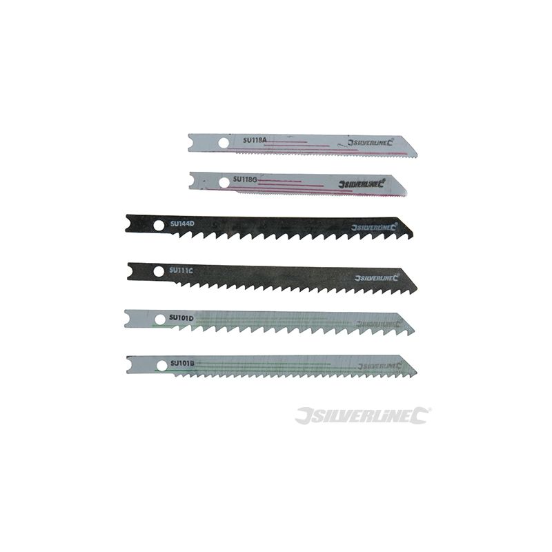ENSEMBLE DE 30 LAMES DE SCIE SAUTEUSE À EMMANCHEMENT EN U 30 PCS BOIS/MÉTAL SILVERLINE 234292