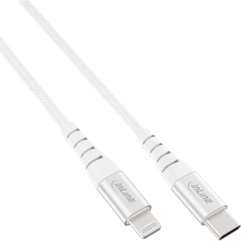 Lot 15 Câbles USB / Lightning Blancs - Certifiés MFi - Charge Rapide 3m - PNY