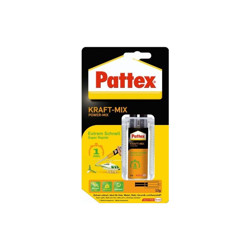 Pattex Colle Mélange de force Extrêmement solide Jaunâtre 12 g