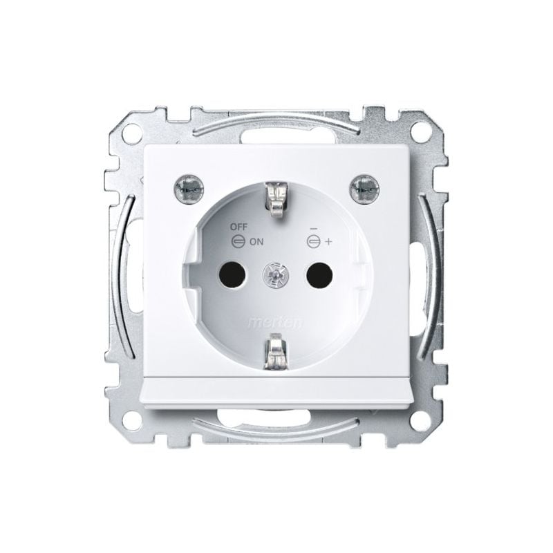 Merten Artec Enjoliveur Pour Prise 2P T IP44 Blanc Polaire SCHNEIDER MTN2530-4019